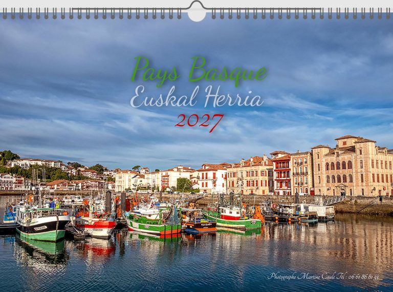 Couverture du calendrier 2027 Pays Basque