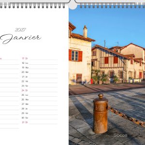 Page de janvier du calendrier 2027 Pays Basque : Socoa