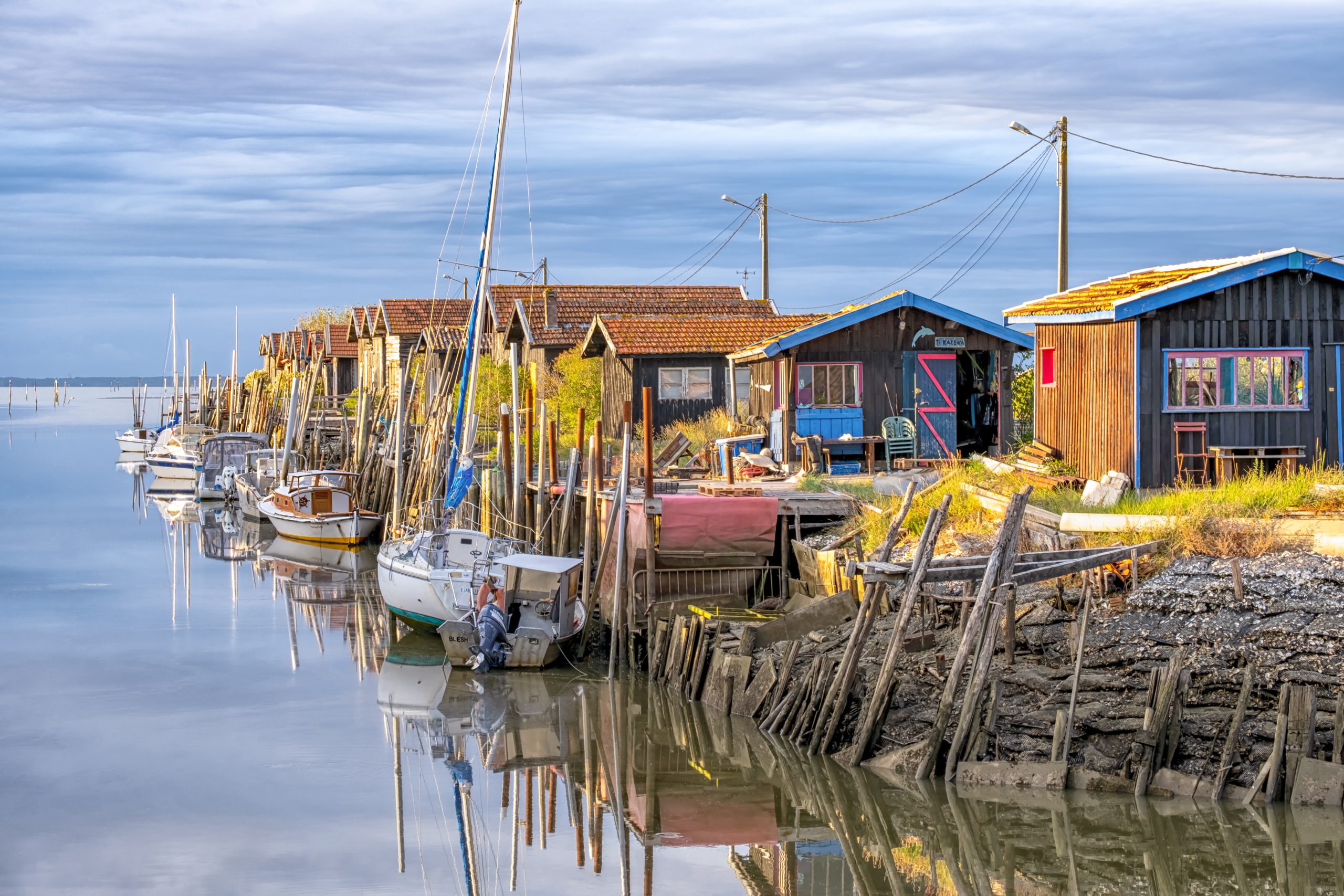 Le port du Canal à Gujan-Mestras, vision surréaliste